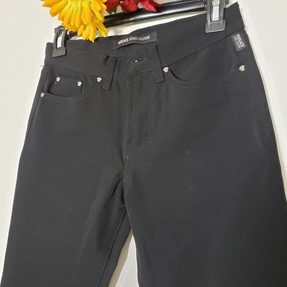 NEW Authentic Versace Jeans Couture Coated Black Luxury Womens Italian Limited - Picture 10 of 16